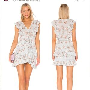 LoveShackFancy Women's India floral ruffle dress size xs.